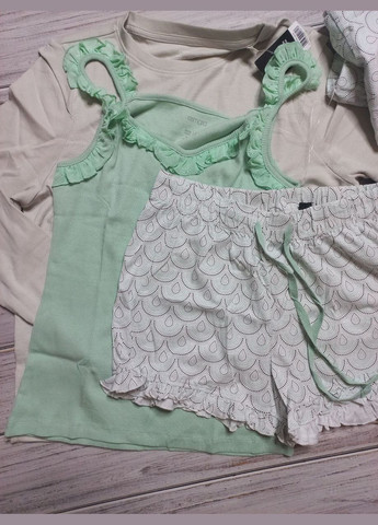 Комбінована всесезон жіноча всесезонна піжама, комплект з 4 предметів кофта + майка + шорти + брюки Esmara Піжама