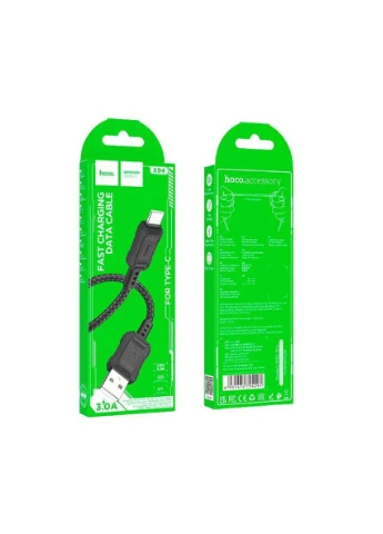 Кабель X94 Leader charging data cable TypeC Black Hoco (302661917)