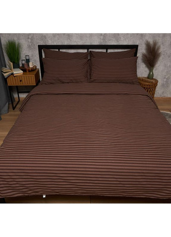 Комплект постельного белья Бязь Gold Люкс Полуторний Евро 160х220 наволочки 4х70х70 (MS-820009194) Moon&Star Espresso Lines (356113649)
