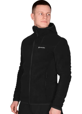 Черная демисезонная флисовая куртка nippy hood nord fleecee Camotec