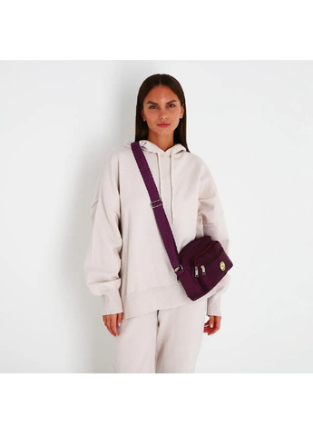 Женская сумка крос боди с регулируемым ремнем через плечо из плащевого материала на молнии 17х6х25 см (479755-Prob) Фиолетовая Unbranded (323442052)