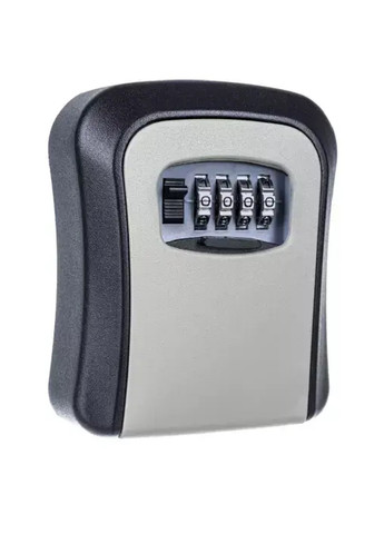 Мебельный компактный портативный металлический сейф ключница ящик для ключей 12х9х4 см (475759-Prob) Серый с черным Unbranded (271039201)