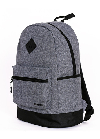Мужской серый с черным дном тканевый рюкзак износостойкий повседневный непромокаемый городской No Brand (258653597)
