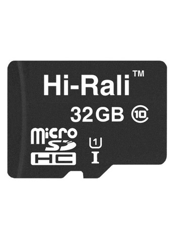 Карта пам'яті Hi-Rali 32 Гб MicroSD (максимальна швидкість 104Мб/с, швидкісна, UHS-1) - Чорний China (258925324)