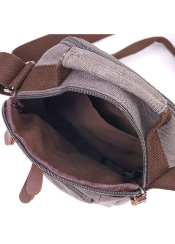 Компактная мужская сумка из плотного текстиля 21244 Серая Vintage (258286250)