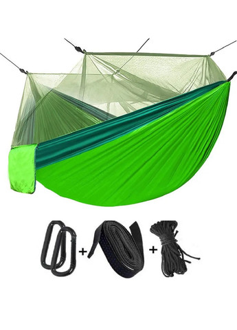 Гамак подвесной палатка с москитной сеткой для похода туризма рыбалки отдыха на природе 260×130 см (474539-Prob) Зеленый Unbranded (258699020)
