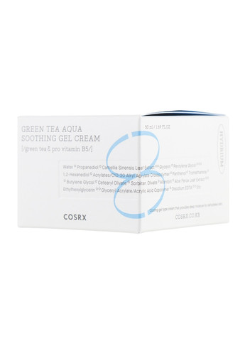 Гель-крем для обличчя Hydrium Green Tea Aqua Soothing Gel Cream 50 мл COSRX (258783493)