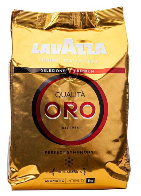 Кава в зернах Qualita Oro 1кг 100% Арабіка Італія Лавацца Оро Золотиста ...