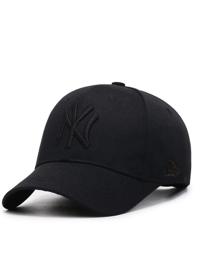 Кепка Wuke NY (Нью Йорк Янкіс) New Era з вигнутим козирком Чорний ...