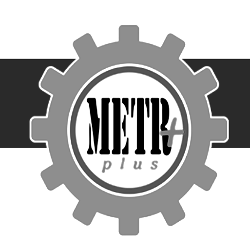 Логотип бренду Metr+